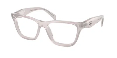 Prada Pr C10vf Vestibilità Orientale 29g1o1 Occhiali Da Vista Bianchi Per Donna (solo Montatura) In Gray