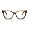 Prada Pr C11v 14l1o1 Miele Tartarugato Glasses In Brown