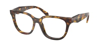 Prada Pr C11v 14l1o1 Occhiali Da Vista Tartarugatishell Per Donna (solo Montatura) In Brown
