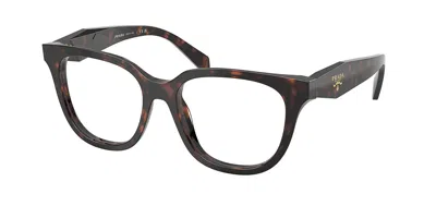 Prada Pr C11v 17n1o1 Occhiali Da Vista Tartarugatishell Per Donna (solo Montatura) In Black