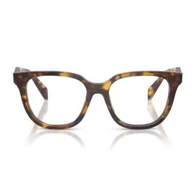 Prada Pr C11v Butterfly-frame Acetate Optical Glasses In Brown