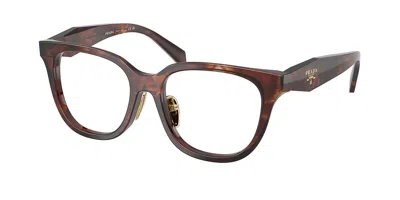Prada Pr C11vf Vestibilità Orientale 14p1o1 Occhiali Da Vista Tartarugatishell Per Donna (solo Montatura) In Brown