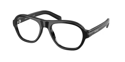 Prada Pr C12vf Vestibilità Orientale 16k1o1 Occhiali Da Vista Neri Per Donna (solo Montatura) In Black