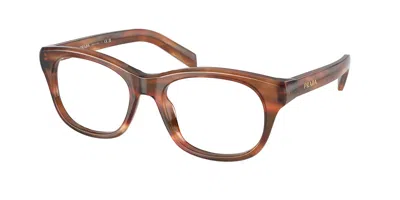 Prada Pr C13vf Asian Fit Women's Glasses, Brown, Size 54