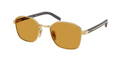 Prada Pr C50s 5ak50p Occhiali Da Sole Oro Per Uomo In Gold