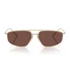 Prada 58mm Pillow Sunglasses In Gold