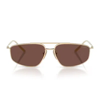 Prada 58mm Pillow Sunglasses In Gold