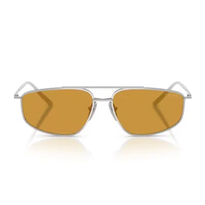 Prada Pr C51s 1bc50p Argento Sunglasses In Yellow