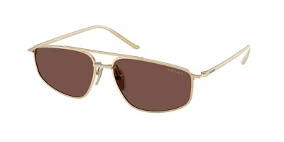 Prada Pr C51s Zvn80t Occhiali Da Sole Oro Per Donna In Multi