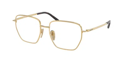 Prada Pr C51vd Vestibilità Orientale 5ak1o1 Occhiali Da Vista Oro Per Donna (solo Montatura) In Multi