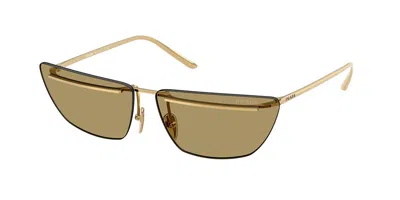 Prada Pr C52s 5ak70g Occhiali Da Sole Oro Per Donna In Brown