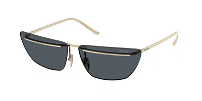 Prada Pr C52s Zvn70b Occhiali Da Sole Oro Per Donna In Black