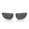 Prada 0pr C52s Angular Metal Frame Sunglasses In Gold