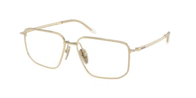 Prada Pr C52v Zvn1o1 Occhiali Da Vista Oro Per Donna (solo Montatura) In Gold