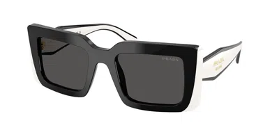 Prada Pr D01s 20g08z Women's Sunglasses Black Size 52 In Gold