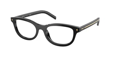 Prada Pr D01vu 16k1o1 Women's Glasses Black Size 50 - Free Lenses - Blue Light Block Available In Metallic