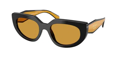 Prada Pr D02s 02k50p Women's Sunglasses Black Size 53 In Gray
