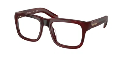 Prada Pr D02v 25j1o1 Men's Glasses Burgundy Size 52 - Free Lenses - Blue Light Block Available In Brown