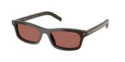 Prada Pr D05s 27i20w Women's Sunglasses Brown Size 52 In Black