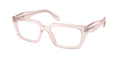 Prada Pr D05v 15j1o1 Women's Glasses Pink Size 55 - Free Lenses - Blue Light Block Available In Transparent Geranium Pink