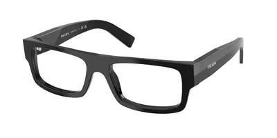 Prada Pr D06vf Asian Fit Men's Glasses, Black, Size 56