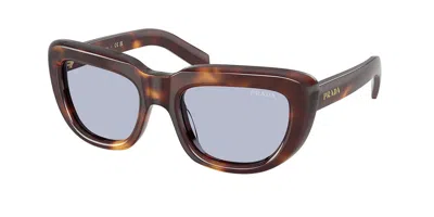 Prada Pr D07sf Asian Fit 15w30x Women's Sunglasses Tortoiseshell Size 54 In Brown