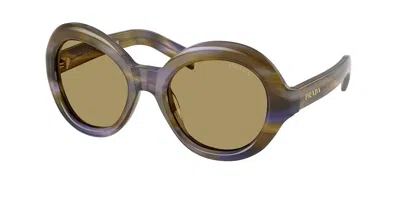 Prada Pr D08su 23g70g Women's Sunglasses Green Size 53 In Brown