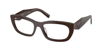 Prada Pr D09vf Asian Fit Women's Glasses, Brown, Size 54 In Black
