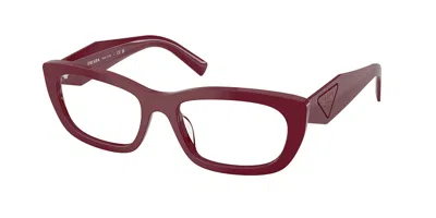 Prada Pr D09vf Asian Fit Women's Glasses, Burgundy, Size 54 In Brown