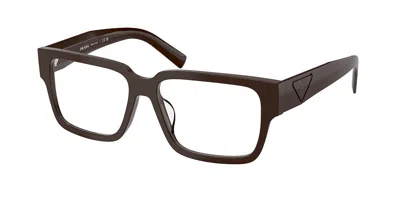 Prada Pr D10vd Asian Fit Men's Glasses, Brown, Size 55 In White