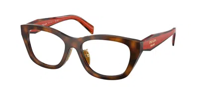 Prada Pr D11vd Asian Fit Women's Glasses, Tortoiseshell, Size 53