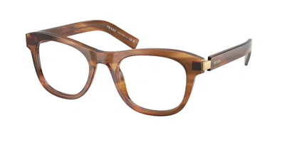 Prada Pr D17v 25o1o1 Women's Glasses Brown Size 50 - Free Lenses - Blue Light Block Available In Striped Rosewood
