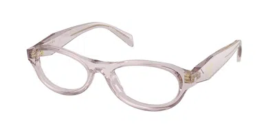 Prada Pr D18v 12w1o1 Women's Glasses Purple Size 51 - Free Lenses - Blue Light Block Available In Transparent Mauve