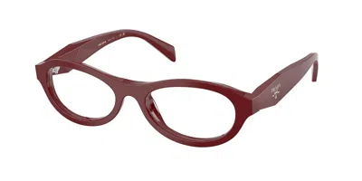 Prada Pr D18v 23l1o1 Women's Glasses Red Size 51 - Free Lenses - Blue Light Block Available In Marsala Red