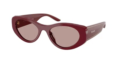 Prada Pr D23su 24o20i Women's Sunglasses Burgundy Size 53