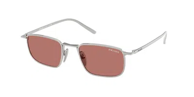 Prada Pr D52s 1bc80w Men's Sunglasses Silver Size 49