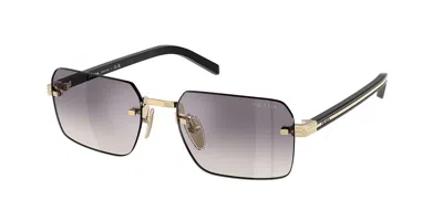 Prada Pr D55s Zvn60w Men's Sunglasses Gold Size 55