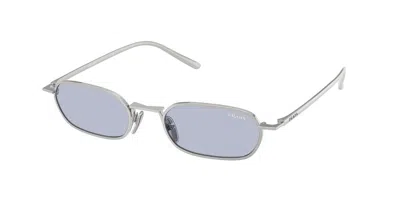 Prada Pr D58s 1bc30x Women's Sunglasses Silver Size 51 In White