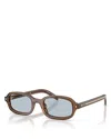 Prada Pr Oval Sunglasses, 52mm In Gray