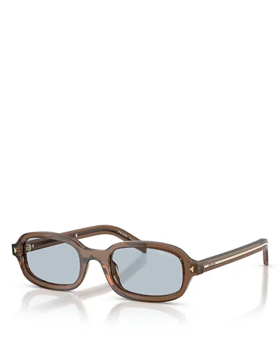 Prada Pr Oval Sunglasses, 52mm In Gray