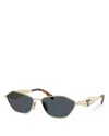 Prada Geometric-frame Sunglasses In Gray
