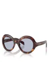 Prada Pr Phantos Sunglasses, 53mm In Brown
