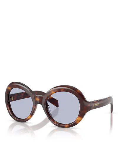 Prada Pr Phantos Sunglasses, 53mm In Brown