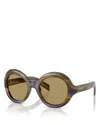 Prada Laguna Striped Pr D08su Sunglasses In Transparent