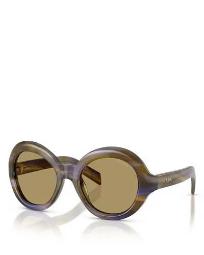 Prada Laguna Striped Pr D08su Sunglasses In Transparent