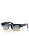 Prada Pr Rectangular Sunglasses, 55mm In Black