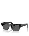 Prada Pr Rectangular Sunglasses, 55mm In Black