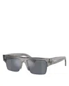 Prada Pr Rectangular Sunglasses, 55mm In Gray