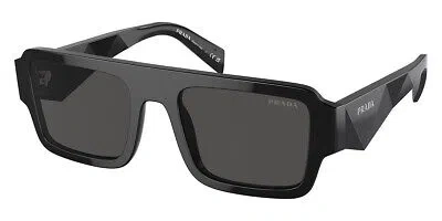 Pre-owned Prada Pr Sunglasses Men Black / Dark Gray 55mm 100% Authentic