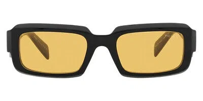 Pre-owned Prada Pr Sunglasses Men Black / Yellow 54mm 100% Authentic